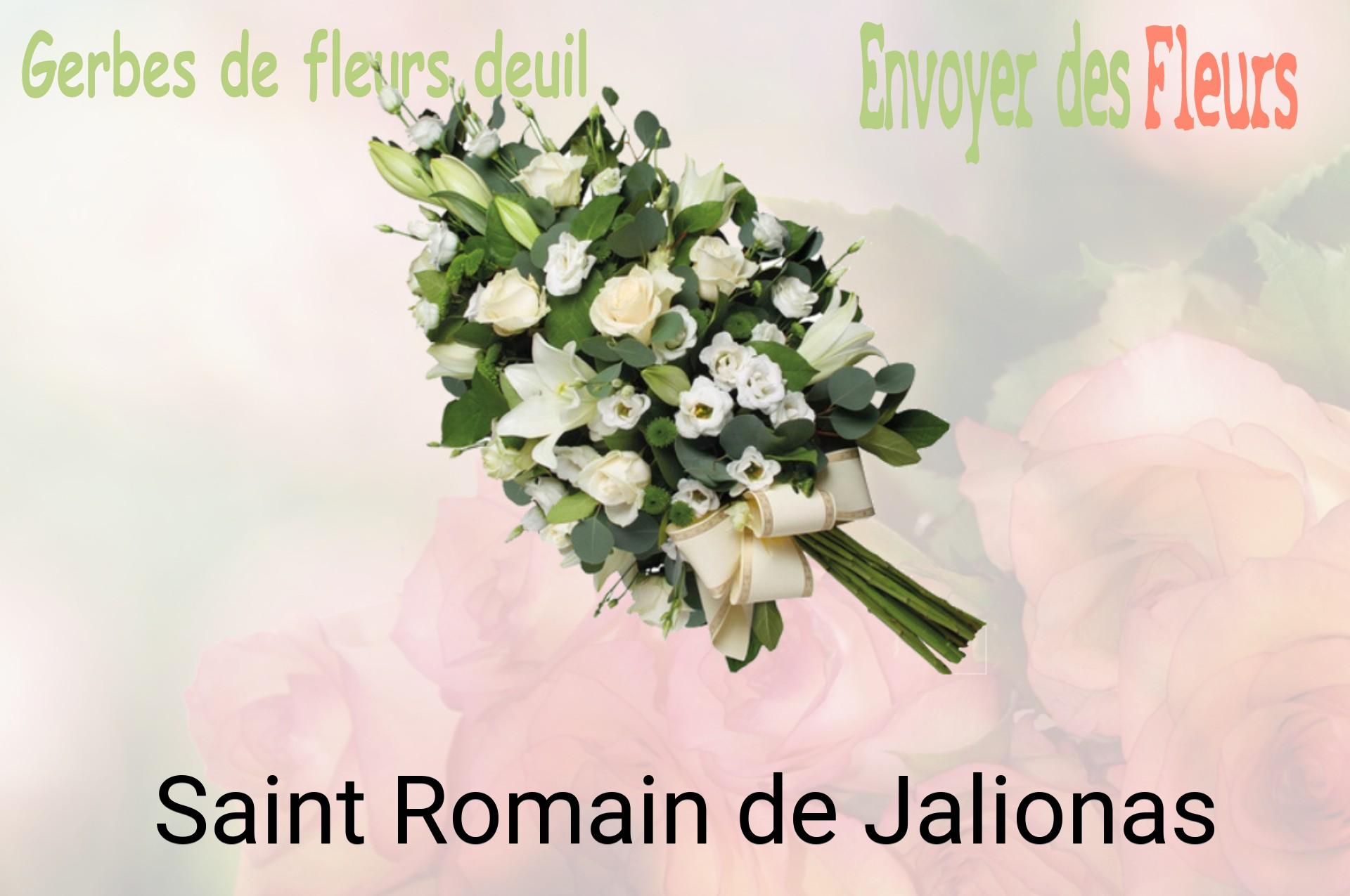 Gerbe de fleurs de deuil livrée à Saint-Romain-de-Jalionas